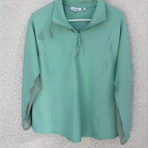 Mint Green Quarter-Zip Pullover‎